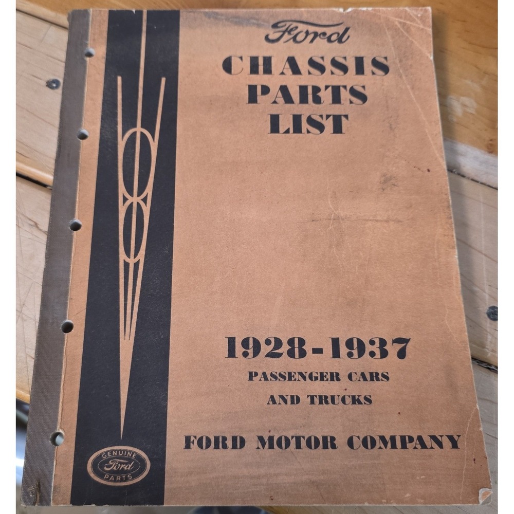 1928-1937 Ford Chassis Parts List Manual Passenger Cars Trucks 1941 Reprint